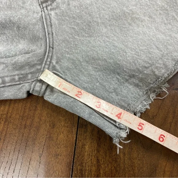 LEE Women’s Cut Off Shorts Gray Union Made VINTAGE 100% Cotton Size 7 MED - Picture 8 of 13